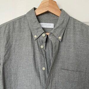 Everlane Gray Windowpane Cotton Button Down Shirt, Men’s XS